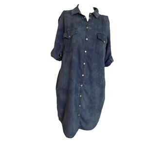 KUT From the Kloth Denim Chambray Shirt Dress Size Medium
